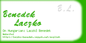 benedek laczko business card